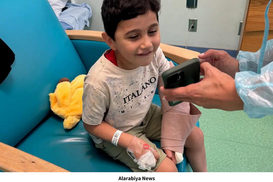 Alarabiya News - First wounded Gazan child treated in Lebanon begins journey to healing